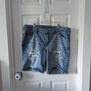 Torrid Size 20 Boyfriend Bermuda Vintage Stretch Distressed Shorts